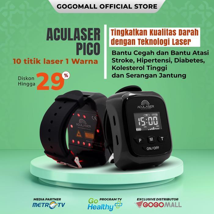 Aculaser Pico 10 Titik Warna Laser Merah - Alat Terapi Jam Laser Bantu Lancarkan Aliran Darah Cegah 