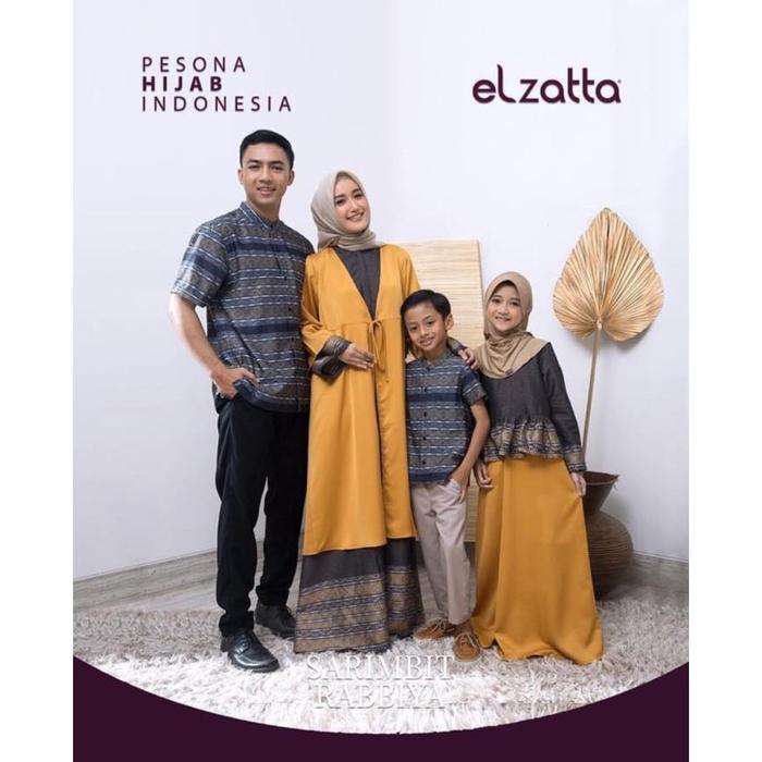 Sarimbit Keluarga Elzatta Hijab Original Sarimbit Rabbiya Gamis Dewasa