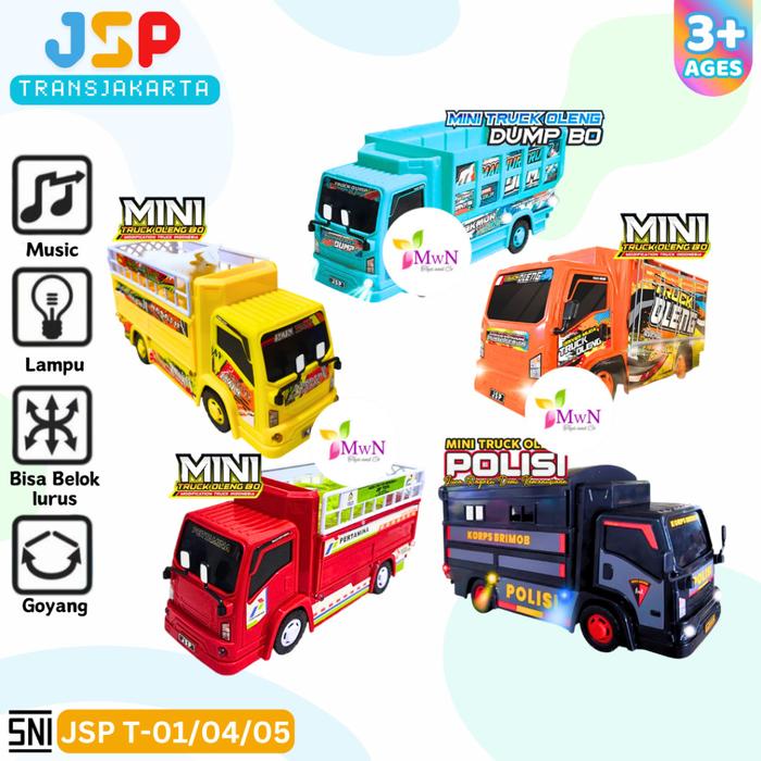 MAINAN ANAK MOBIL TRUCK OLENG PERTAMINA LPG GAS ELPIJI / TAHU BULAT TELOLET BASURI ADA LAMPU DAN SUA