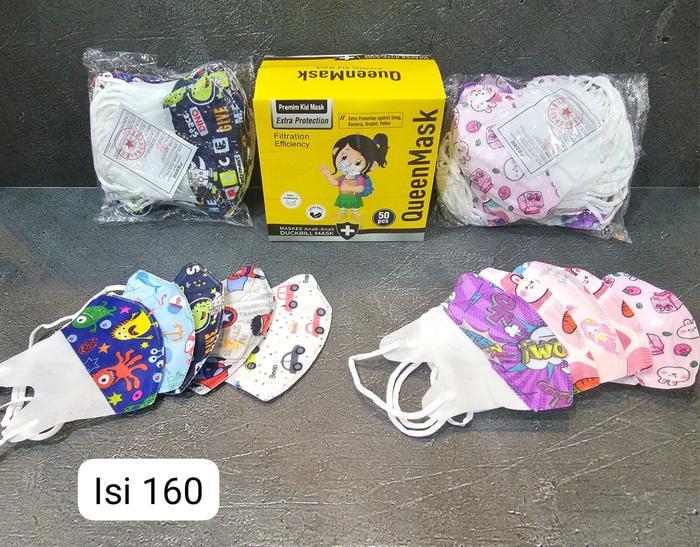 PREMIUM Masker duckbill anak / Masker duckbill anak motif / Masker duckbill anak karakter / Masker d