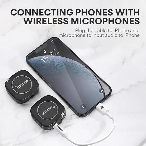 Maono AU-LA01 USB Lighting TRRS Audio Adapter for IOS