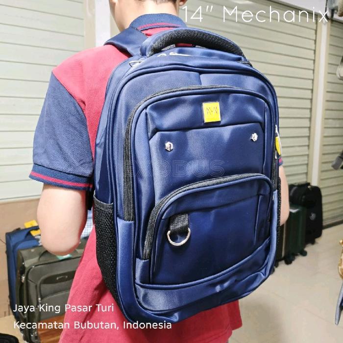 Ransel Import Mechanix Bahan Tebal Ukuran Kecil 14inc Tanggung 16inc Besar 18inc Jumbo 20inc Backpac
