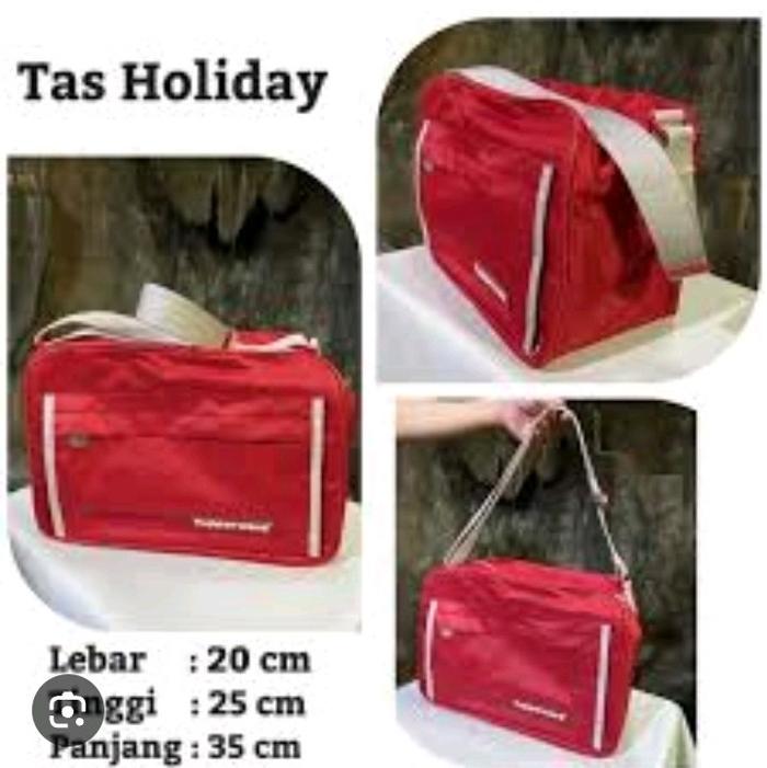 TUPPERWARE Tas Holiday merah panjang 35 cm ( 1 pcs )