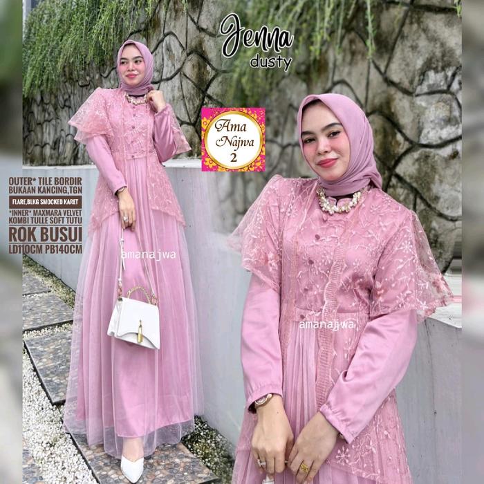 Jenna set 2in1 maxy  & outer brokat