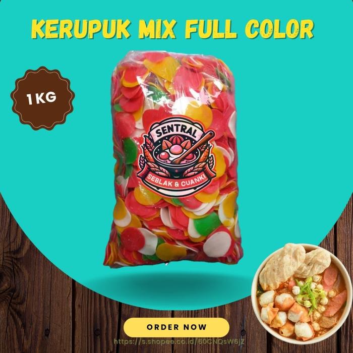 Ready Stok Kerupuk Seblak Mentah 1Kg Aneka Macam Kerupuk & Toping Baso Aci Store.Id