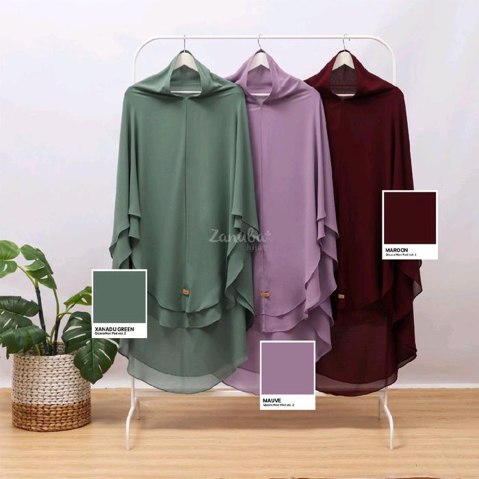Qizara khimar Nonpad by zanuba hijab | qizara khimar NON PAD | khimar qizara nonpad Ceruty Layer Ova