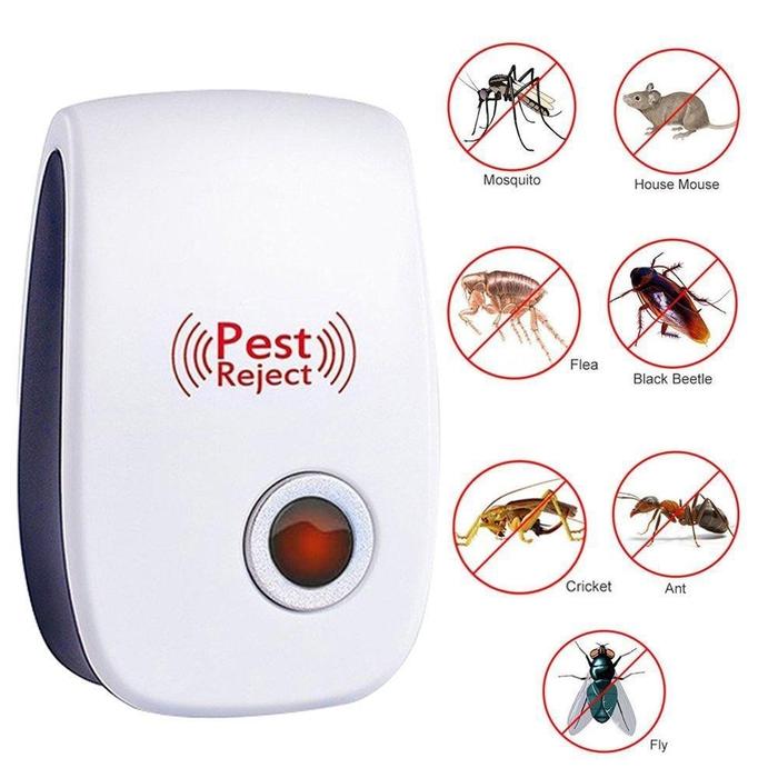 [MJ] Alat pengusir Nyamuk Tikus Kecoa Lalat Pest Rejeck Perangkap Jebakan Ultrasonic 100%  Ampuh
