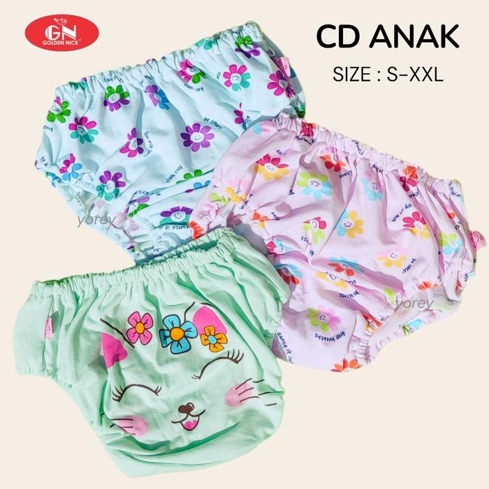 Golden Nick Celana Dalam Anak Perempuan CD Golden Nick Anak Celana Dalam Anak Motif