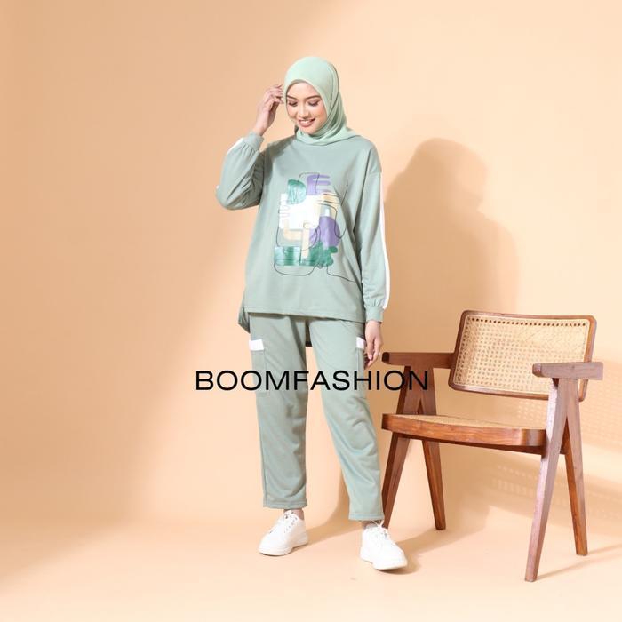 Promo BMF2 - Setelan Training Nadia Setelan Olahraga Wanita Fashion Olahraga Muslim Baju Muslim Spor
