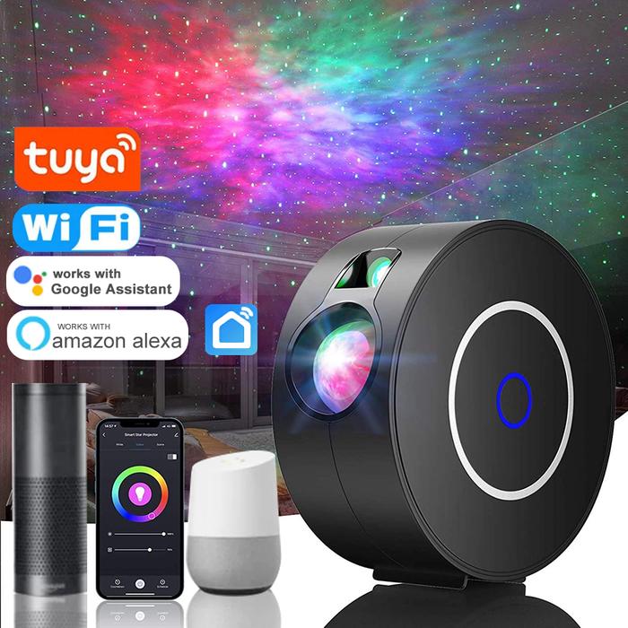 Tuya WiFi Smart Aurora Galaxy Star Projector Night Light Alexa Voice