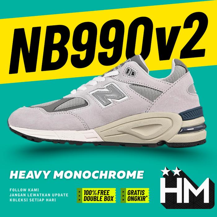 NB Balance 990v2 Kith Grey Sneaker M990GR2 (Size 36-45)