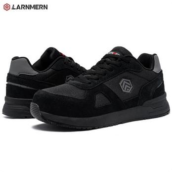 ORIGINAL LARNMERN Sepatu Kerja Pria L9096 Hitam Anti-Statik Sol Besi Model Sneakers Safety Shoes unt