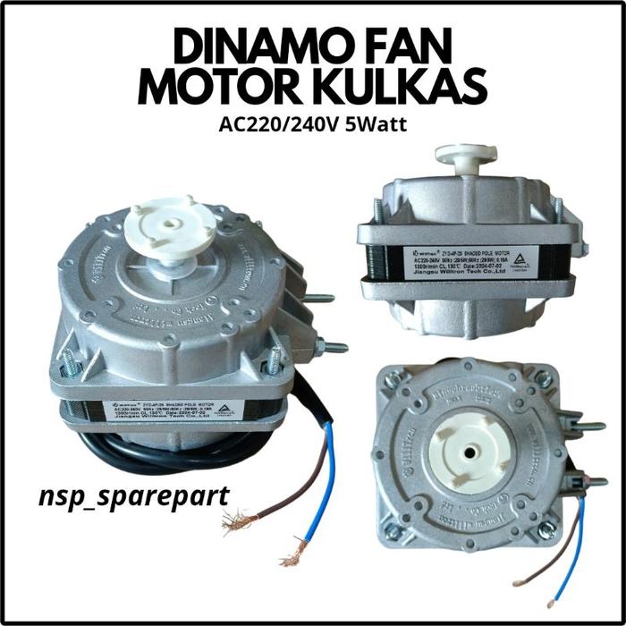 DINAMO FAN MOTOR KONDENSOR AC220/240V 5WATT SHOWCASE KULKAS