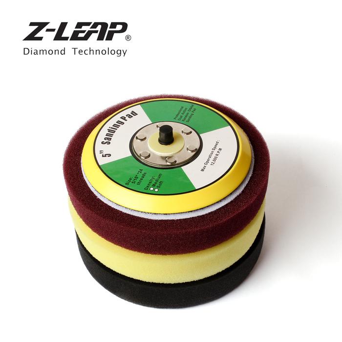 Z-LEAP 6" Car Foam Sponge Buffing Disc And 5" Backer Pad 5/16"-24 Or