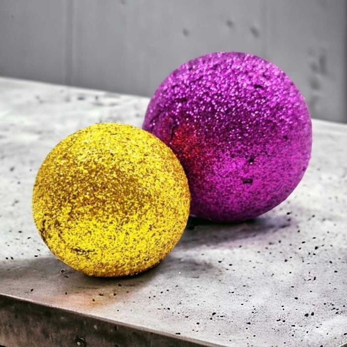 Styrofoam Bulat Warna Glitter 5 Cm - Gabus Bola Orbit Planet Tata Surya
