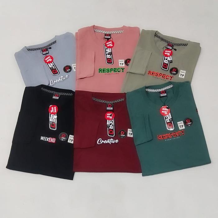 D'B35T Paket 2 Pcs Kaos Dewasa Panjang Pria Wanita Bahan Semi Katun 24S Terbaru Baju Polos Oblong Di