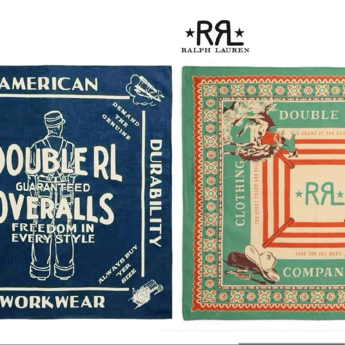 DOUBLE RL RALPH LAUREN . WESTERN  BANDANA..CRAFTED IN JAPAN. ORIGINAL EXCLUSIVE LIMITED .USA