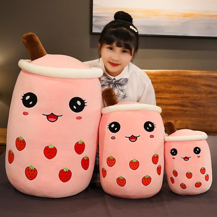 [55 cm ] Boneka Boba Bubble Milk Tea Brown Sugar Ukuran Jumbo / Mainan Cangkir Boba Anak