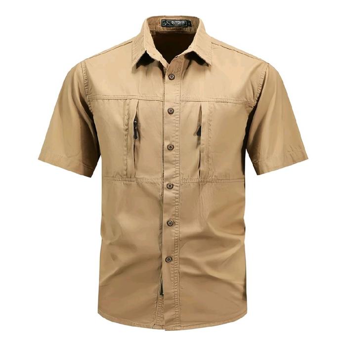 Tactical / Baju Kemeja Tactical / Kemeja Tactical Pria Premium Coklat