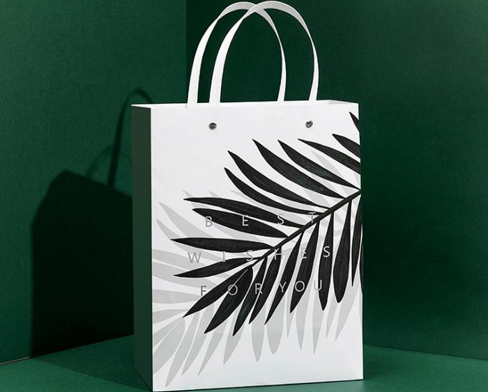 PROMO High-quality boat type tote bag custom kraft paper black
