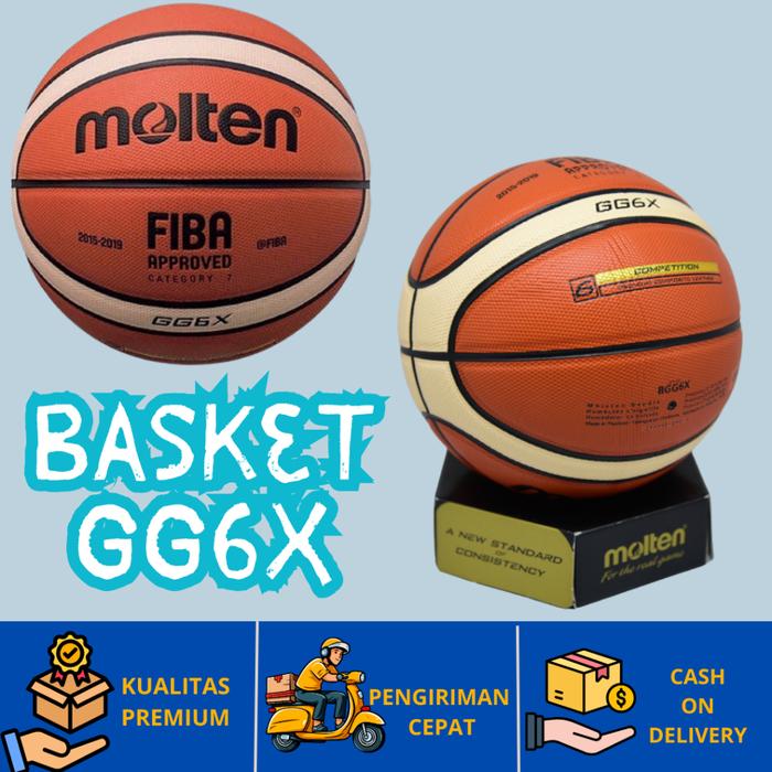 SALE BOLA BASKET MOLTEN GG6X MADE IN THAILAND FIBA KULIT PU REPLICA ORIGINAL FREE PENTIL