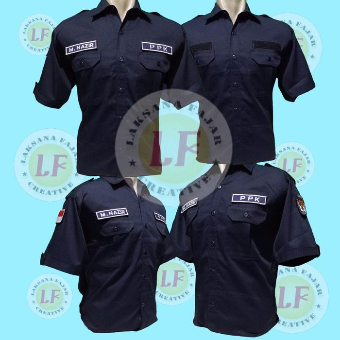 baju pdh seragam PPK PPS KPPS model label pake perekat bisa cabut pasang