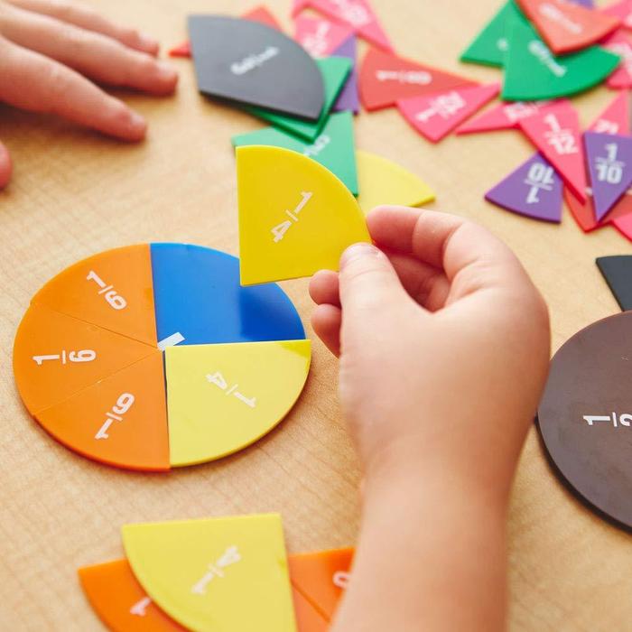 Magnetic Math Fraction Disk Alat Peraga Matematika Pecahan Magnet Set