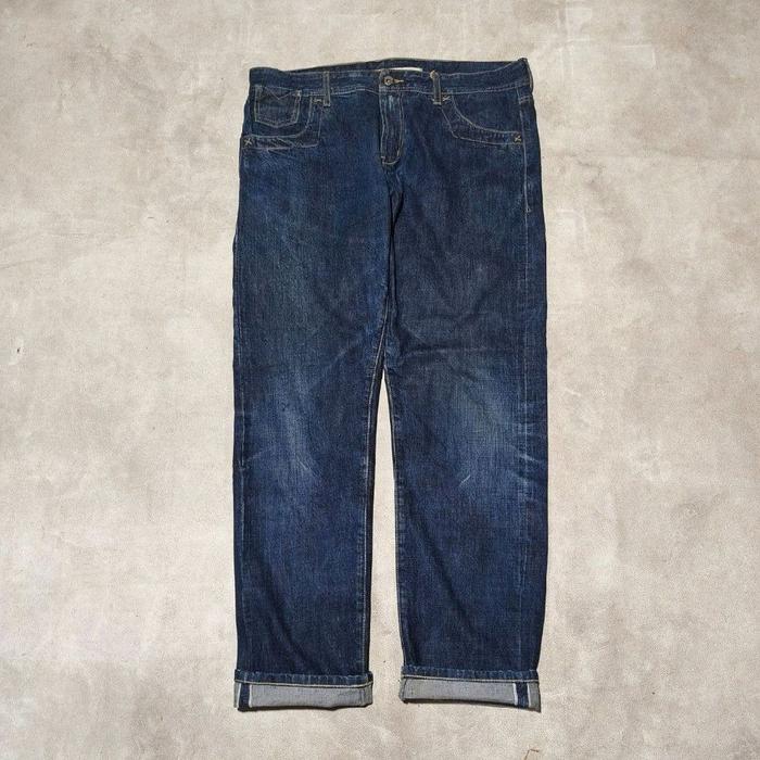Celana panjang denim jeans pria uncle fu selvedge bekas