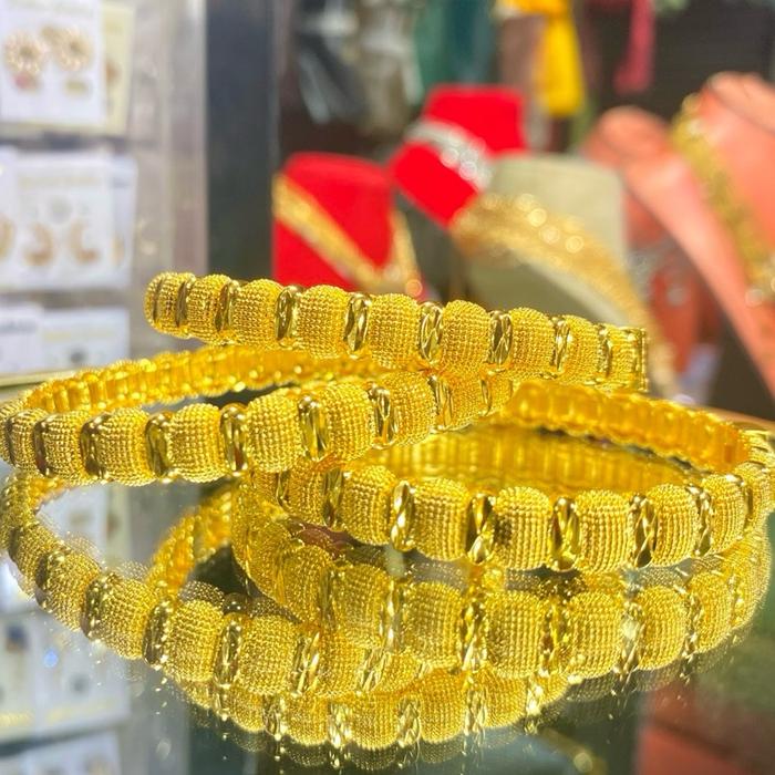 Glorys Jewellery ~ Gelang Keroncong Ketumbar Dove Kecil Warna Gold24 Besar Isi 3Pcs Tembaga Cooper A