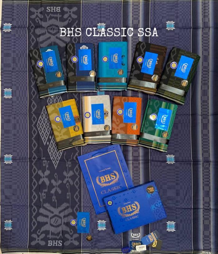 Terlaris SARUNG BHS CLASIC SONGKET GOLD HITAM PUTIH - SARUNG MUSLIM DEWASA BISA COD Motif Hitam Best