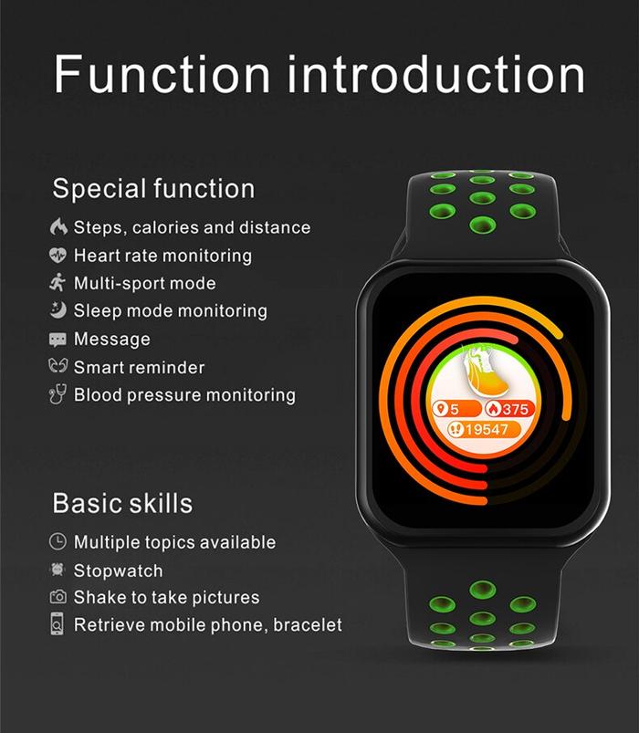 F9A Pro Smart Watch IP67 Waterproof Smartwatch Heart Rate Monitor