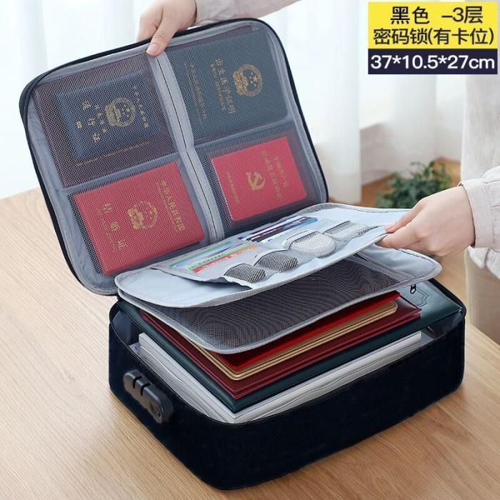 PXTON - TAS DOKUMEN / Tas Dokumen Anti Air Password / storage box / Travel Bag / Tas jinjing / Penyi