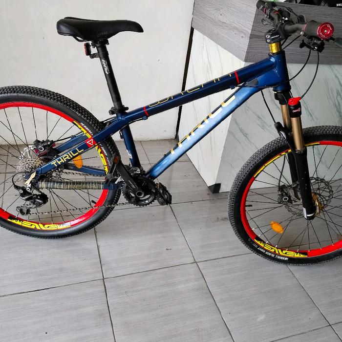 sepeda gunung thrill wreak ukuran 26 full upgrade