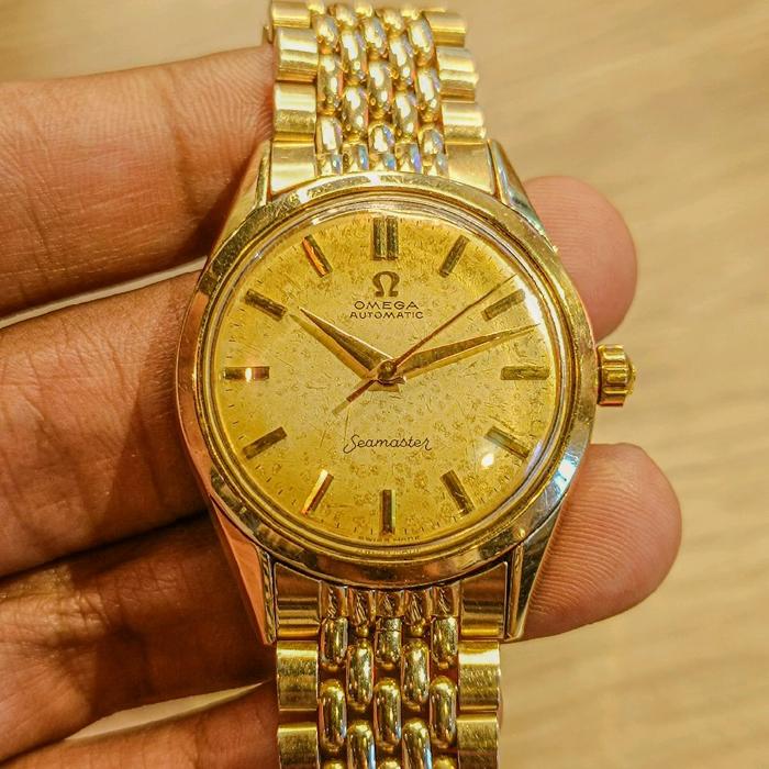 omega seamaster gold top original