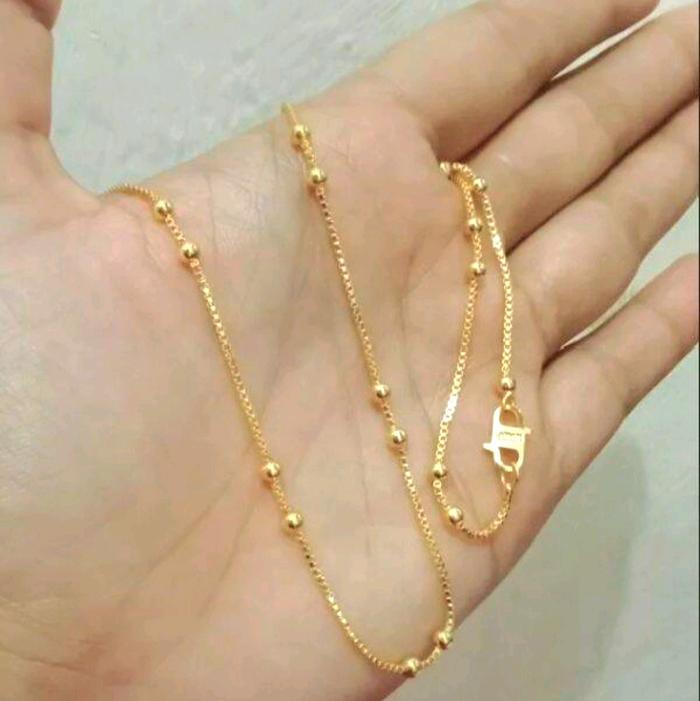 KALUNG WANITA VARIASI BIJI LADA PJ45CM Gold Aksesoris