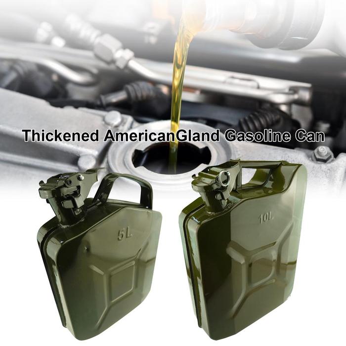5L/10L Fuel Tanks Stainless Steel Petrol Cans Car Jerry Can Mount