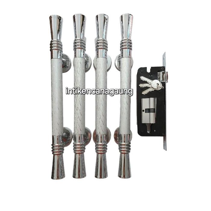 1 Set (4Pcs) Pull Handle Pintu CPAL FISH Tarikan Pintu Mahkota Sisik Naga + 1Set Body Kunci Pelor
