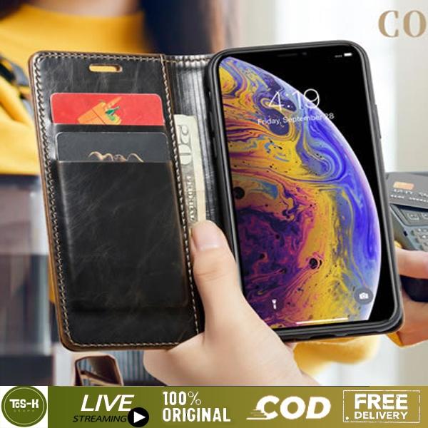 Wallet Case Iphone X Xs Xr Xs Max Leather Caseme Dompet Hp Slot Kartu