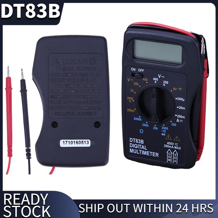 DT83B Digital Multimeter Mini Pocket Ammeter Handheld Voltmeter Ohm