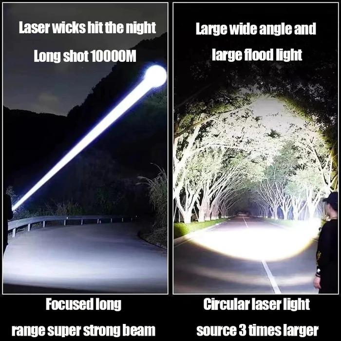 Senter Swat Police Terbaik /Senter Led Rechargeable /Senter led jarak jauh/ Senter Cas Usb type-c CO