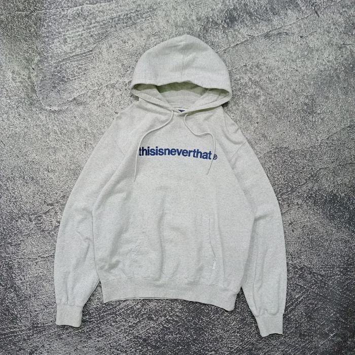 Jaket Hoodie pria THISISNEVERTHAT center logo bordir casual bagus size xl