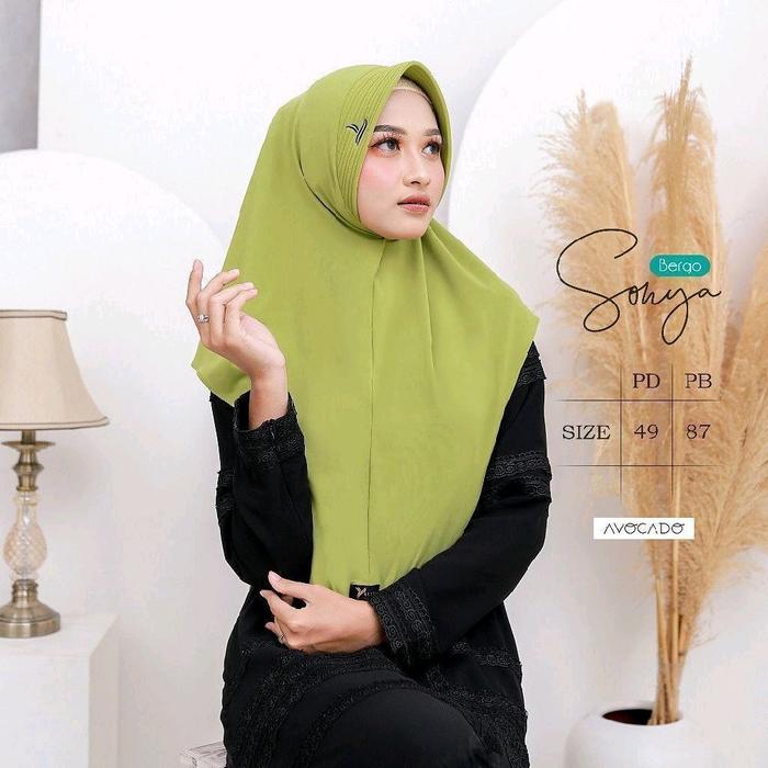 Yessana - Bergo Sonya | Hijab Instan Polos Clean Look dengan Cutting Pundak Unik