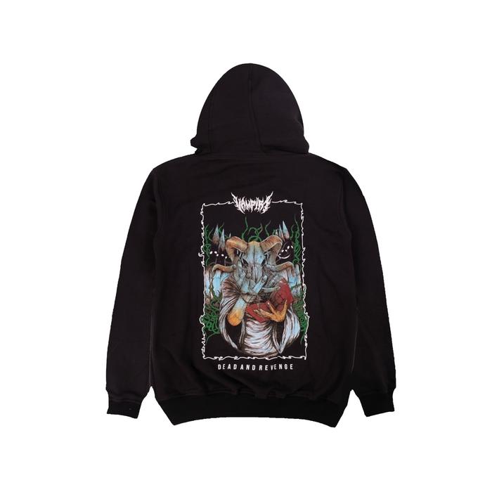 Zip Hoodie Distro Metal Fleece Hitam Gorgeo Vampire Kingdom Cowok Keren