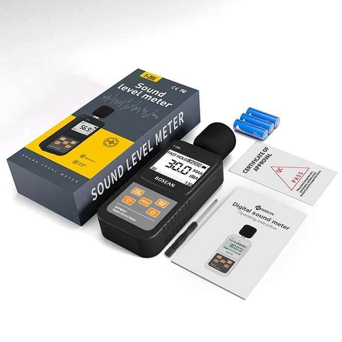 Digital Sound Level Meter Handheld SPL Meter,30-130DB Audio Noise Measure, Larger Backlit LCD Displa