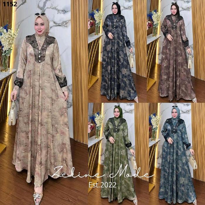 gamis Z*M kode 1152    Free plat gold Zeline Mode