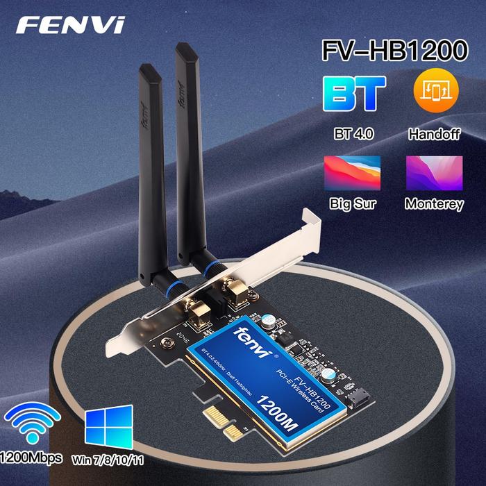 FV HB1200 Desktop PCIE Wireless Adapter Mac OS Hackintosh Wifi Dual