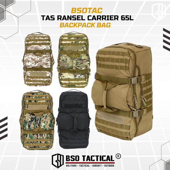 Tas Ransel Carrier 65L Outdoor Backpack Multifungsi Tactical Backpack Bag