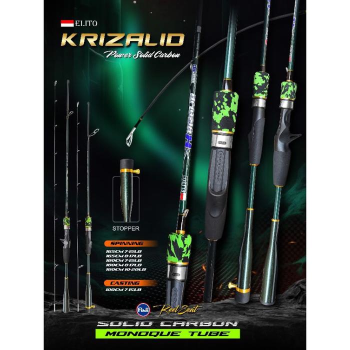 joran elito krizalid solid carbon reel set Fuji 165 15lb-17lb/180 15lb-20lb spining