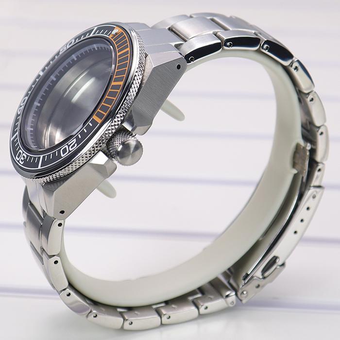 43.8mm Modified Samurai Diving Watch Case Sapphire Glass For Seiko NH35 NH36 NH38 NH34 Movement 28.5
