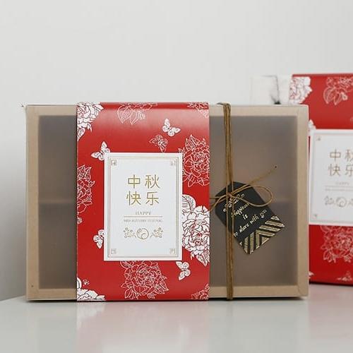 LABEL BELT BOX MOONCAKE BOX 10pcs MID AUTUMN - Mid autumn 01